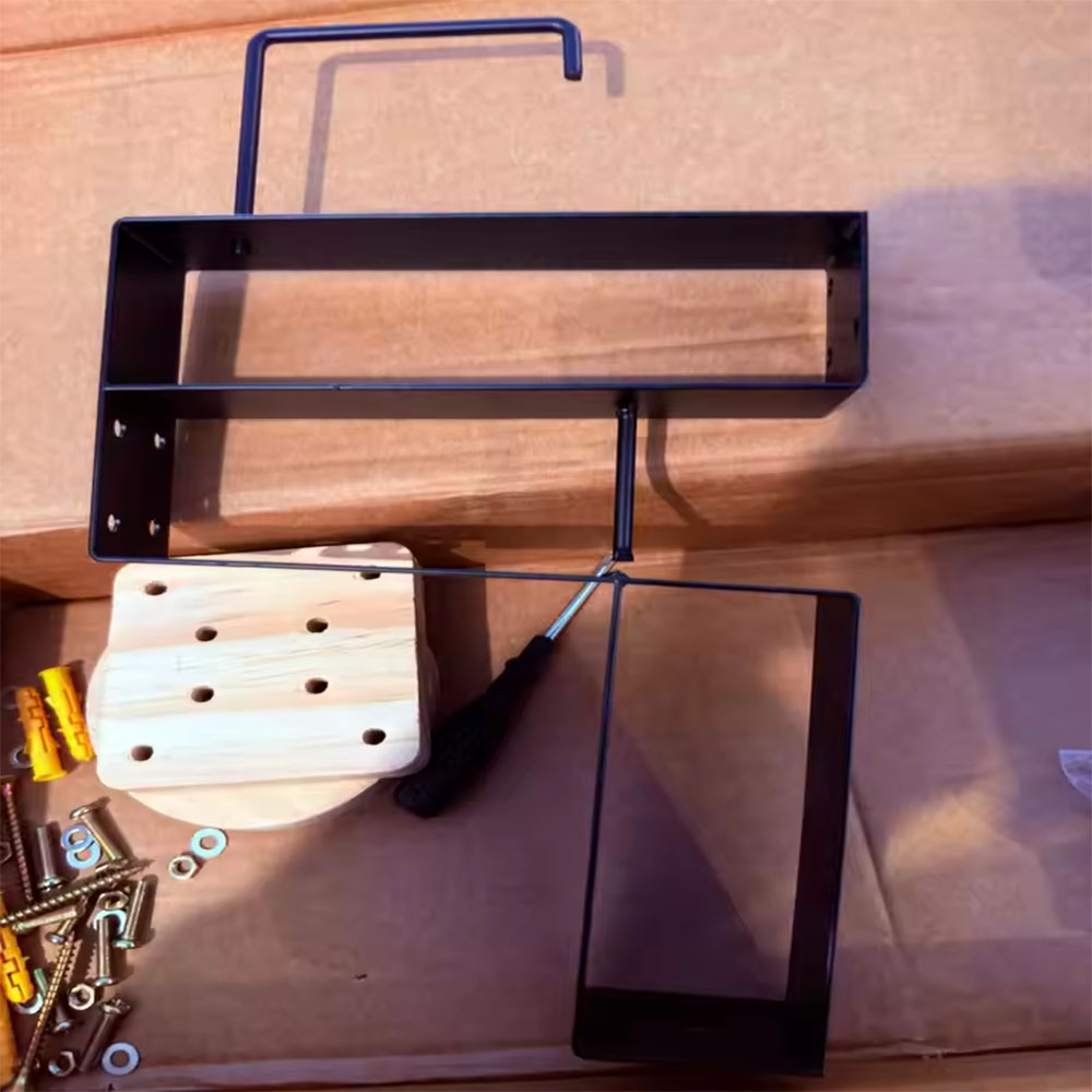 Motorcycle Gear Hanger - Wood Motorcycle Helmet Holder Wall Mount