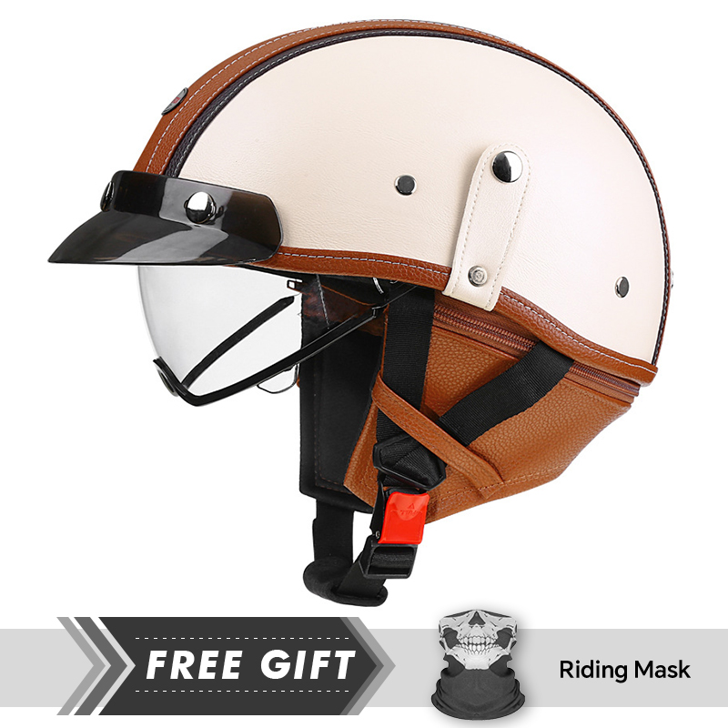 New Arrivals Leather Retro Hal - Motorcycle Gear Store ulasan dan harga