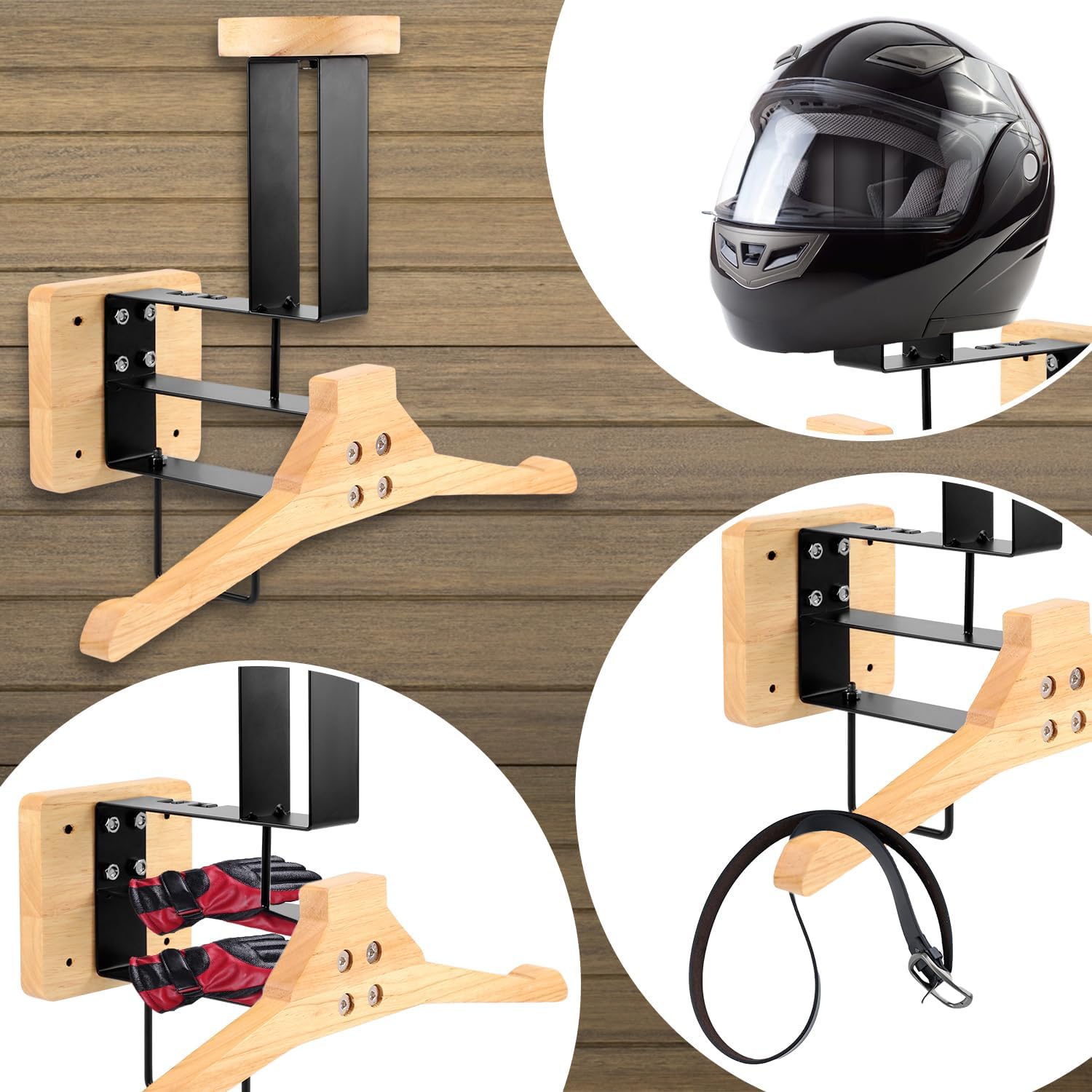 Wood Motorcycle Helmet Holder  - Motorcycle Gear Hanger ulasan dan harga