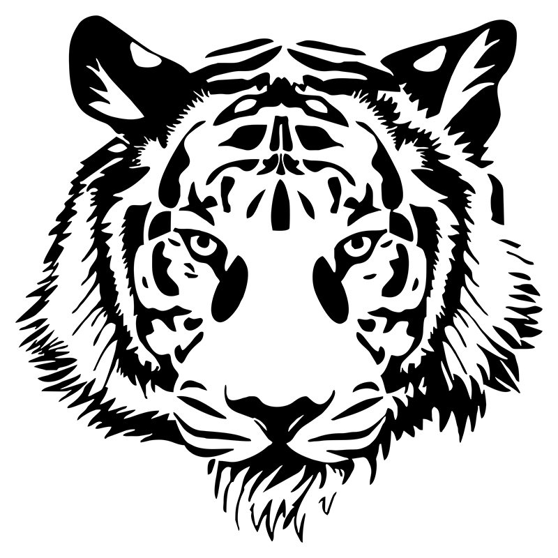 G217 20*20CM POWERFUL TIGER HE - Motorcycle Gear Equipment ulasan dan harga
