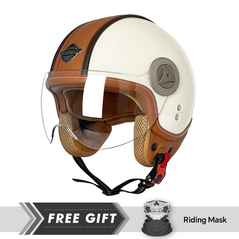 3/4 Open Face Helmet Vintage O - Motorcycle Gear Store ulasan dan harga