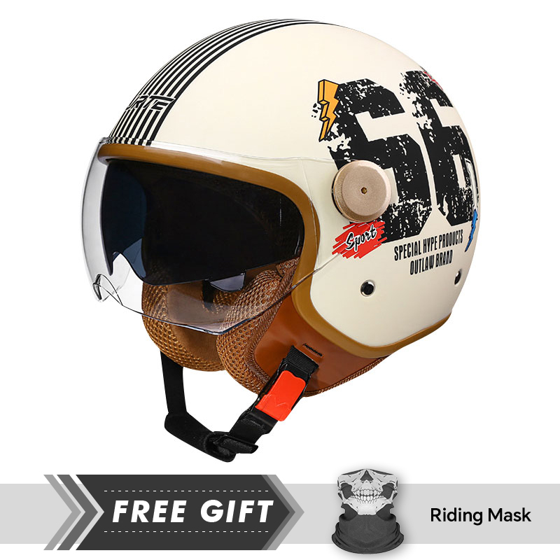 Double Lens Open Face Motorcyc - Motorcycle Gear Store ulasan dan harga