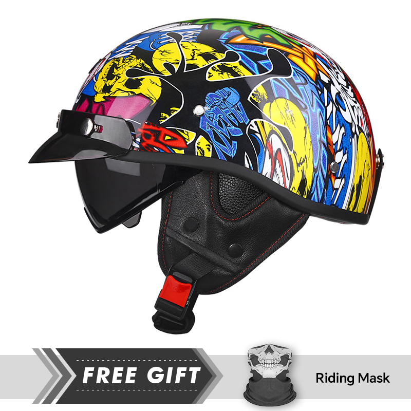 Half Motorcycle Helmet DOT ECE - Motorcycle Gear Store ulasan dan harga